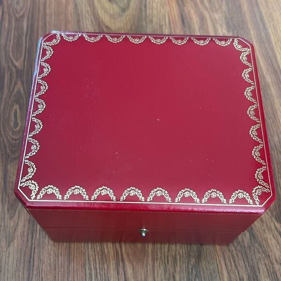 Cartier large leather box empty gift watch box red gold￼ - Picture 1 of 5